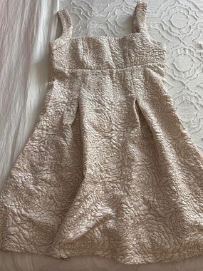 SHEIN Women's Cream and Tan Dress